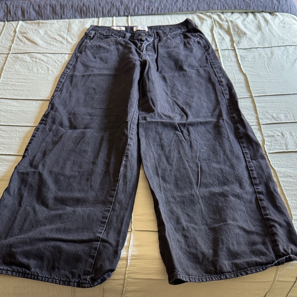 Universal Thread black mid rise super Wide-Leg jeans size 8 R